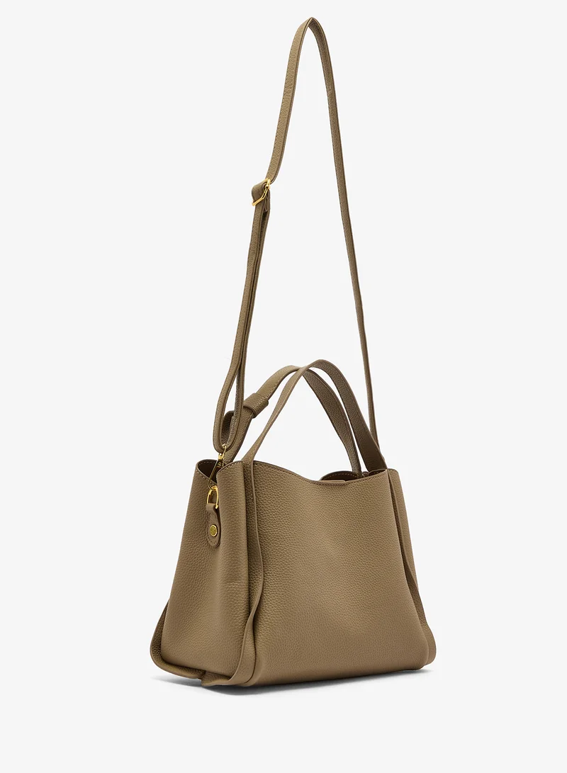 ELLA Printed Crossbody With Gold Accent Buckle Detail